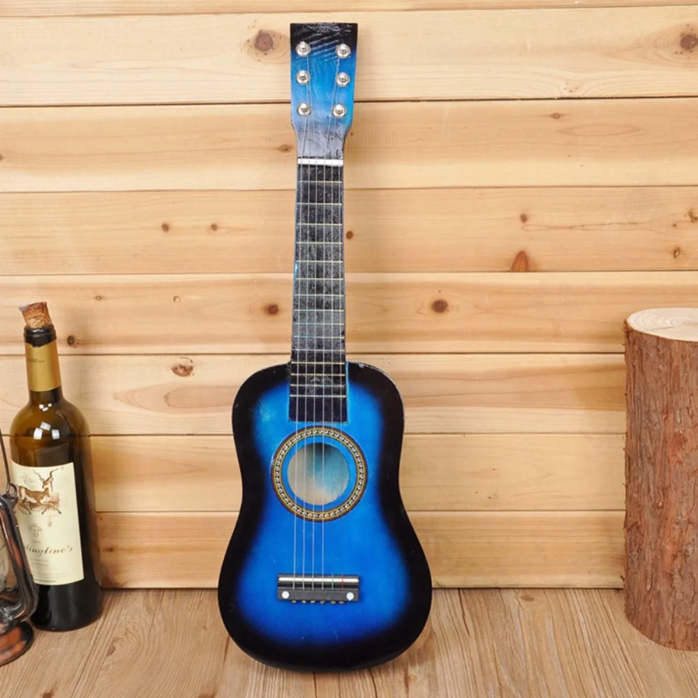 【HOT SALE】 Solid Wood Children's Guitar Adjustable String Knob Classical Children's Instrument Toy Durable 21 Inch Musical Instrument Toy - 2