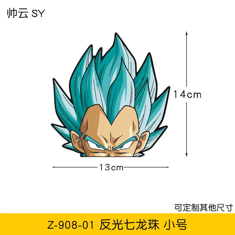 Anime Dragon Ball Z Gogeta Super Saiyan fenêtre arrière autocollant  autocollant camionnette SUV voiture toute taille