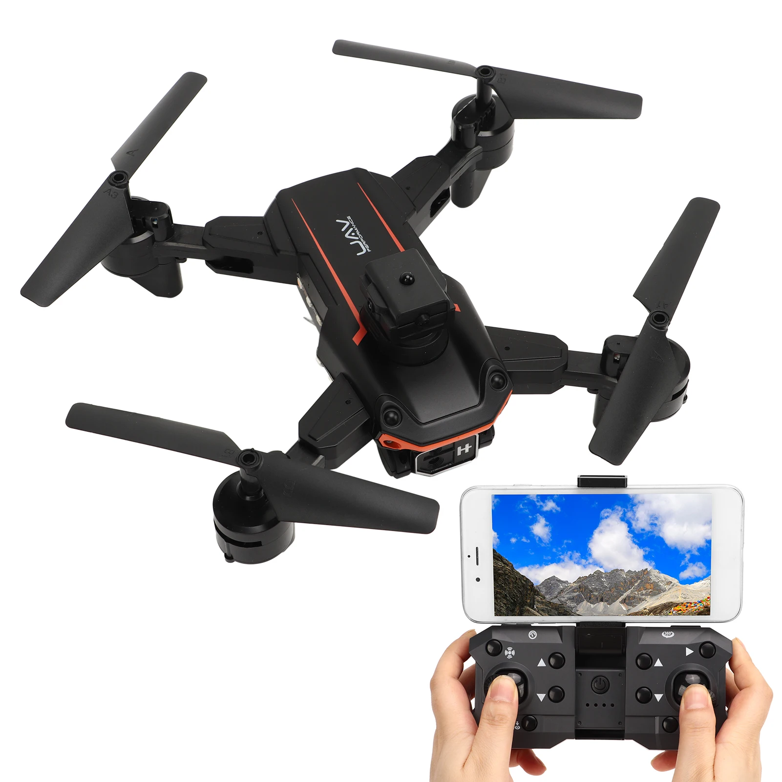 RC Drone RC Quadcopter Drone Optical Flow Positioning Hover Dual Camera Avoid Obstacles Stunt Roll 50 X Zoom for Photography