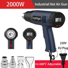 220v pistola de calor 2000w elétrica pistola ar quente kit 2 modo temperatura secador cabelo para solda termoregulator proteção superaquecida