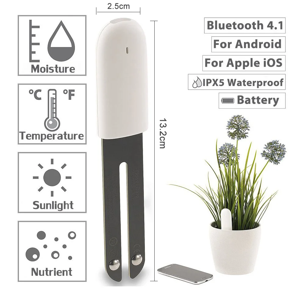 HHCC Flower Care Smart Plant Monitor Flora Monitor Garden Plant Grass Soil Water