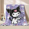 6 Sizes Warm Soft Sanrio Kuromi Custom Blanket Fluffy Children and Adults Sofa Plush Bedspread Throw Blanket for Sofa Bed 4