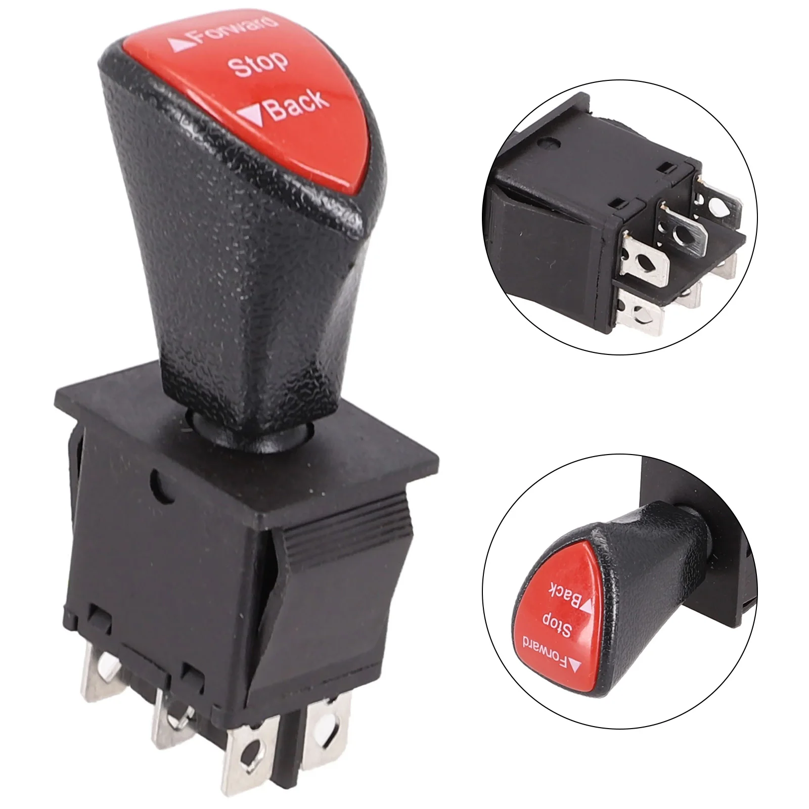 

Durable Easily Install Slide Rocker Switch Position Number Black Car Accessories DPDT Plastic+metal Replacement