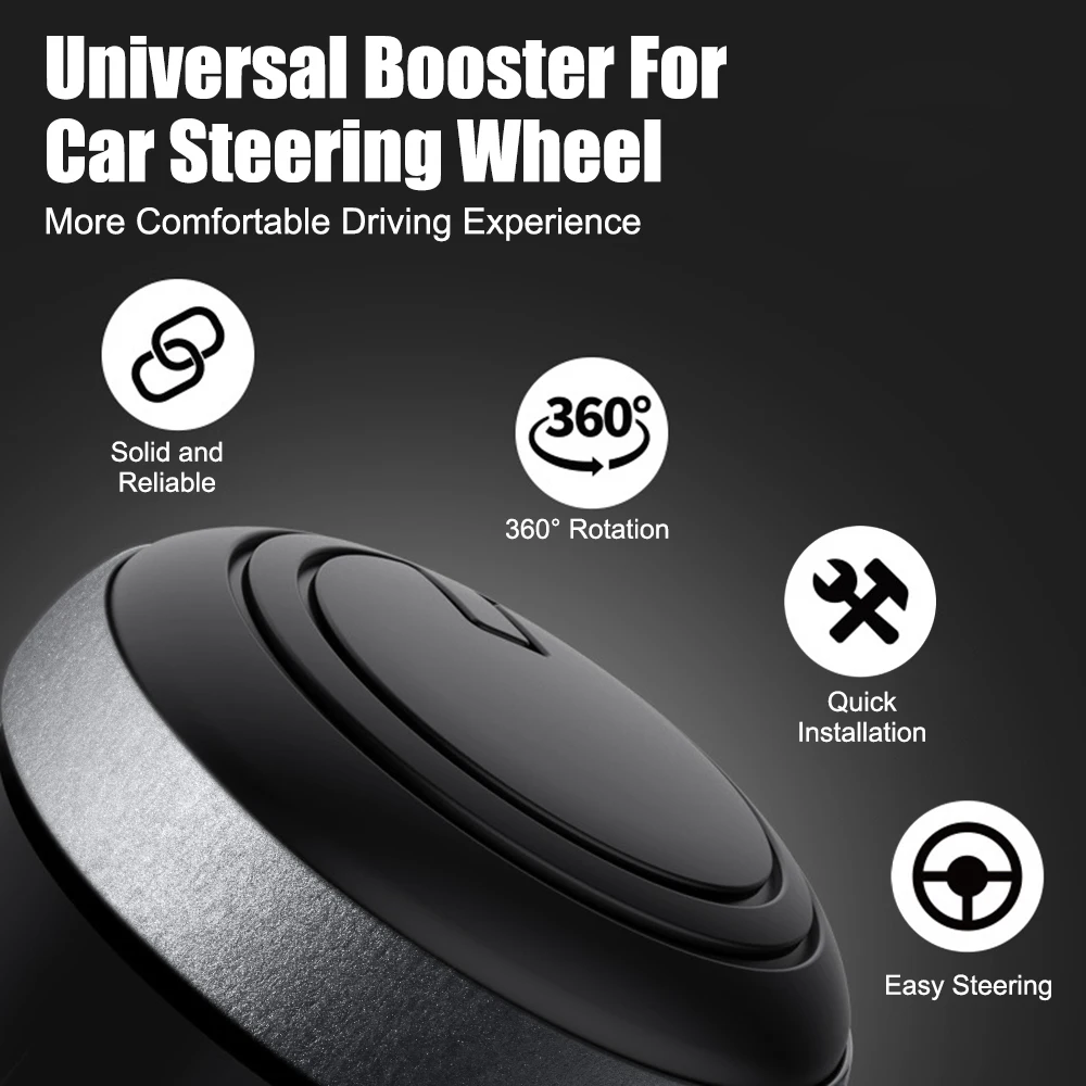 Booster Universale per Volante Auto con Rotazione a 360 Gradi, Pomello per Volante Salva-Fatica, Booster per Guida con Una Mano - Image 5