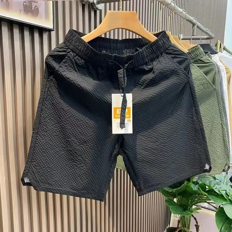 Men Beach Shorts Lightweight Short Pants Sweatpants Running Fitness Shorts Quick-drying Elastic Waist Solid Men Clothing New