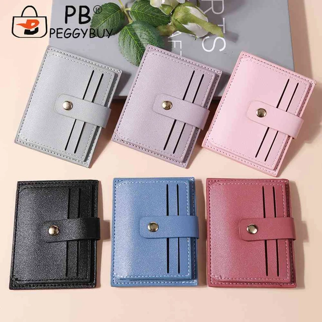 Porte-monnaie Étanche Portable En Cuir Pu Simple De Couleur Unie