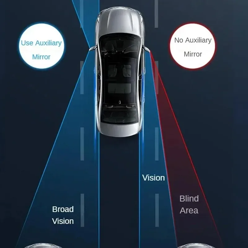 360 °   조절 가능한 광각 사각지대 반사 후진 자동차 백미러 사각지대 미러 앞뒤 바퀴용