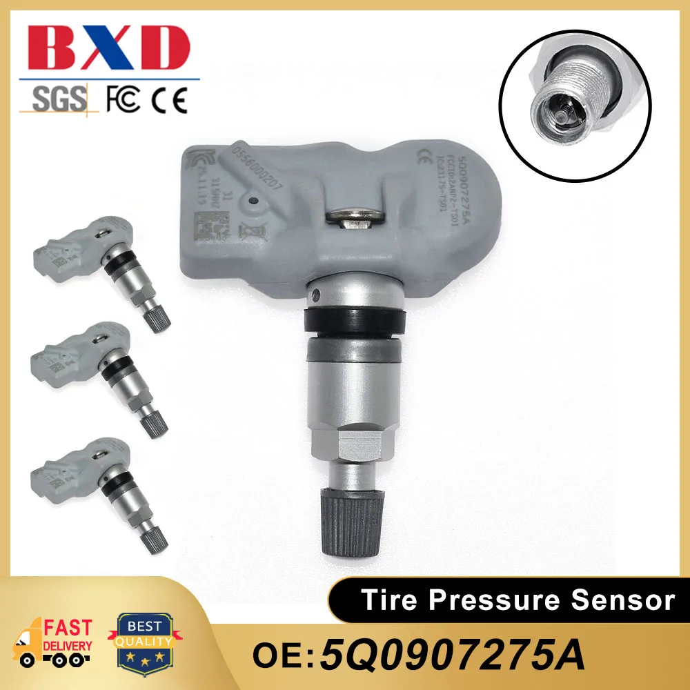 

1/4PCS Tire Pressure Sensor 5Q0907275A For Audi A3-A8 TT Bentley Porsche Skoda Volkswagen Golf Jetta Beetle Touran