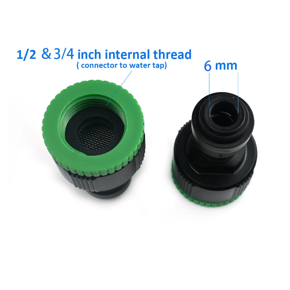 

2-Piece 1/2'' & 3/4" Female Quick Connectors for 6-8mm PE Pipe & RO Systems
