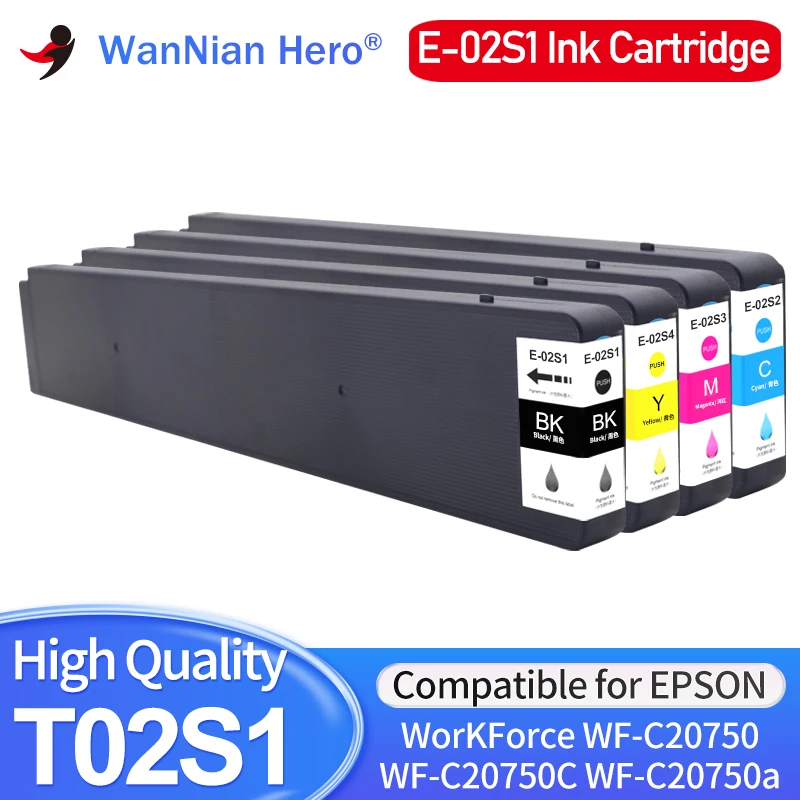 

T02S T02S1 T02S2 T02S3 T02S4 C13T02S100 Ink Cartridge Compatible For Epson WorkForce WF-C20750C WF-C20750a Color Inkjet Printer