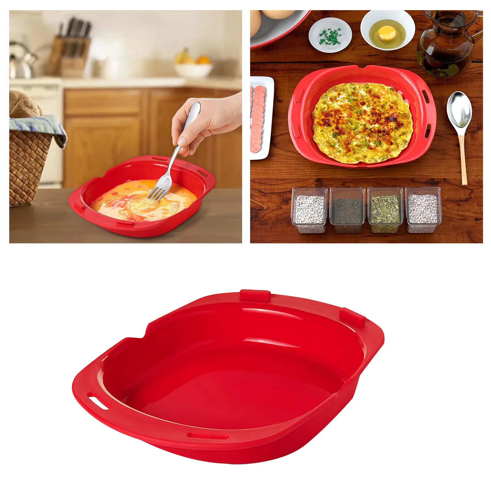 

Microwave Silicone Omelette Omelet Baking Pan Egg Roll Maker Steamer Convenient Easy And Time-Saving Omelet Rice Maker Air Fryer