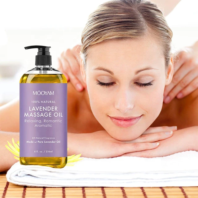 100% Pure Natural Organic Lavender Relaxing Anti Cellulite Body Skin  Massage Body Oil Sore Muscle