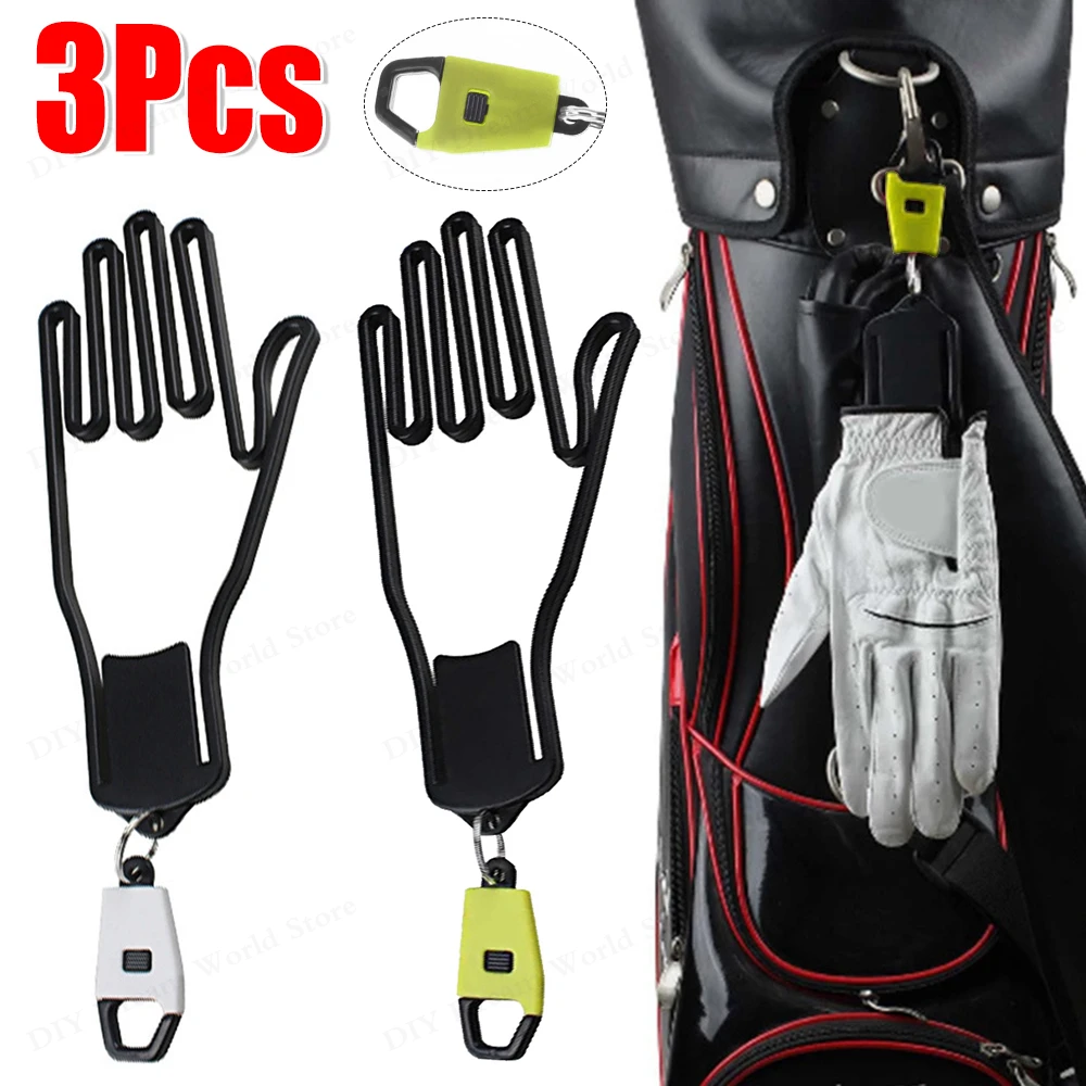 1-3pcs Golf Glove Holder Rack with Key Chain Portable Plastic Gloves Hanger Display Stand Gloves Supports Gloves Accessories