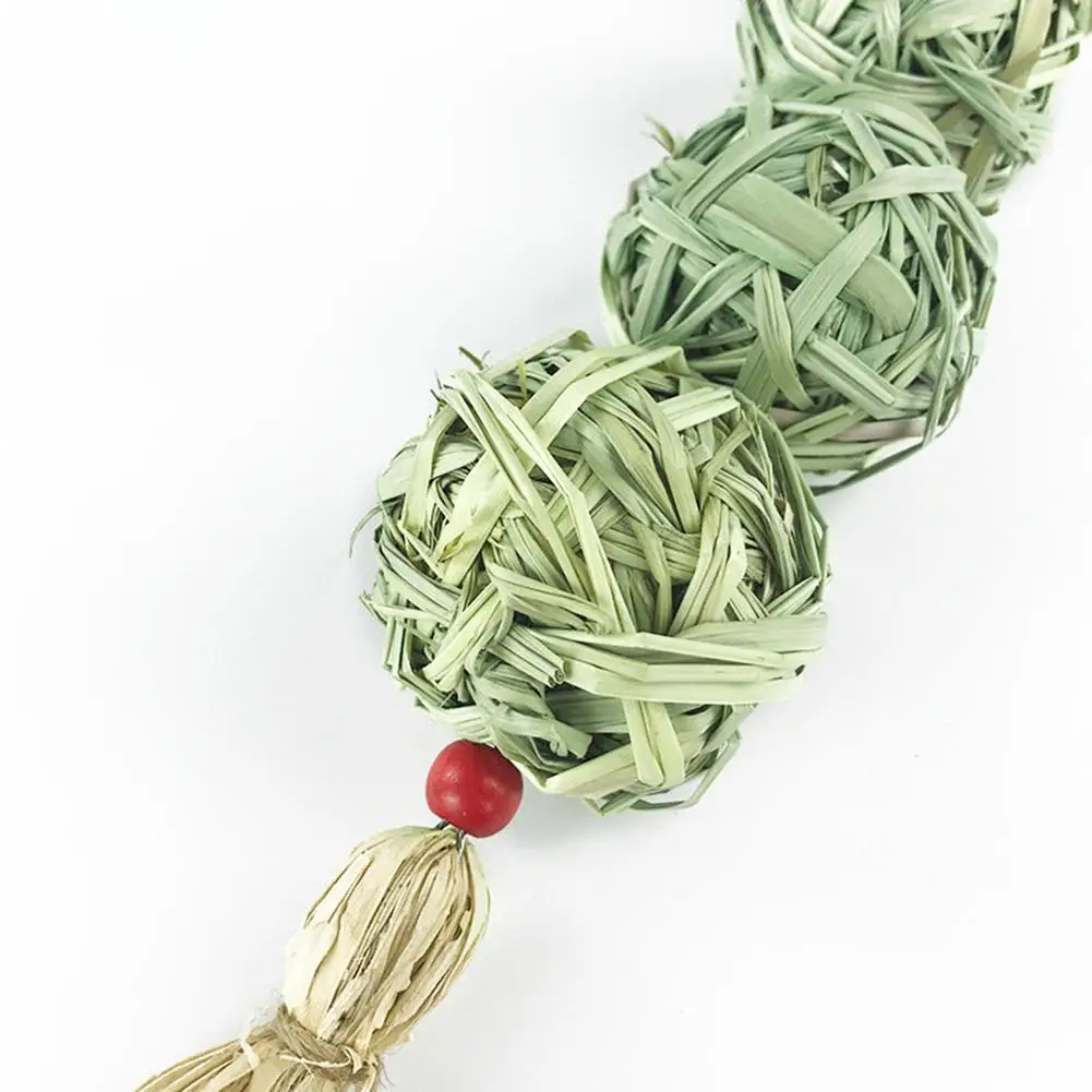 Pet Rabbit Hamster Molars Toys Straw Ball Hanging String To Relieve Boredom Pet Products pet toys,pet chew toys,pet teeth grinding toy,hamster toy,pet grass ball