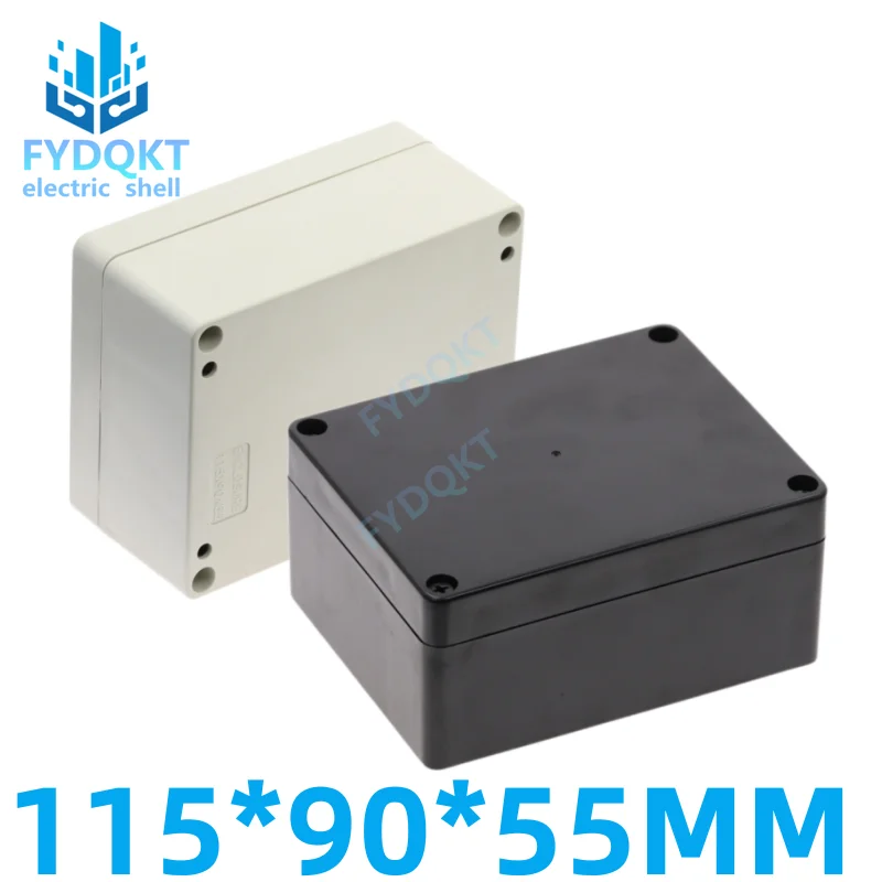 Electronic Enclosure Case 1pcs 115x90x55mm Waterproof Plastic Shell Security power supply case Electronic instrument box Outdoor wiring