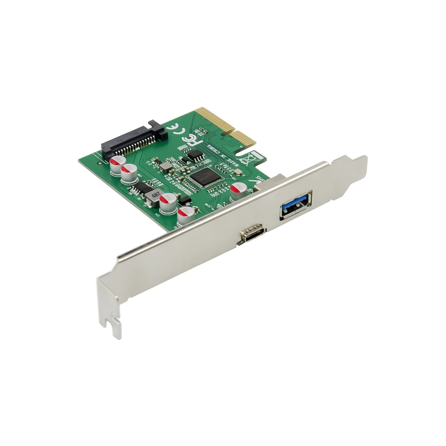 

PCIe to USB 3.1 Type A + Type C Expansion Card 10Gbps ASMedia ASM1142