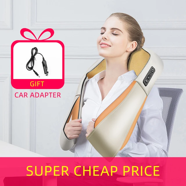 U Shape Electrical Shiatsu Body Shoulder Neck Massager Back Infrared 4D  Kneading Massage Shawl Car Home Best Gift HealthCare - AliExpress