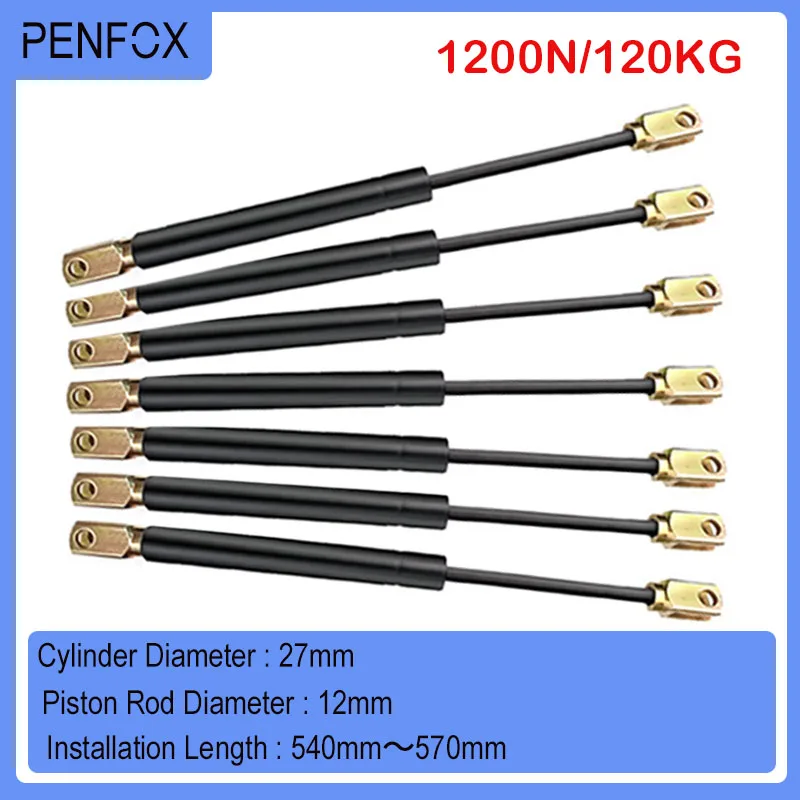 

1 PC 540mm-570mm 120kgs/1200N Universal Strut Bars Gas Spring Shock Absorber Hydraulic Lift Support Strut Bar RV Bed Car Machine