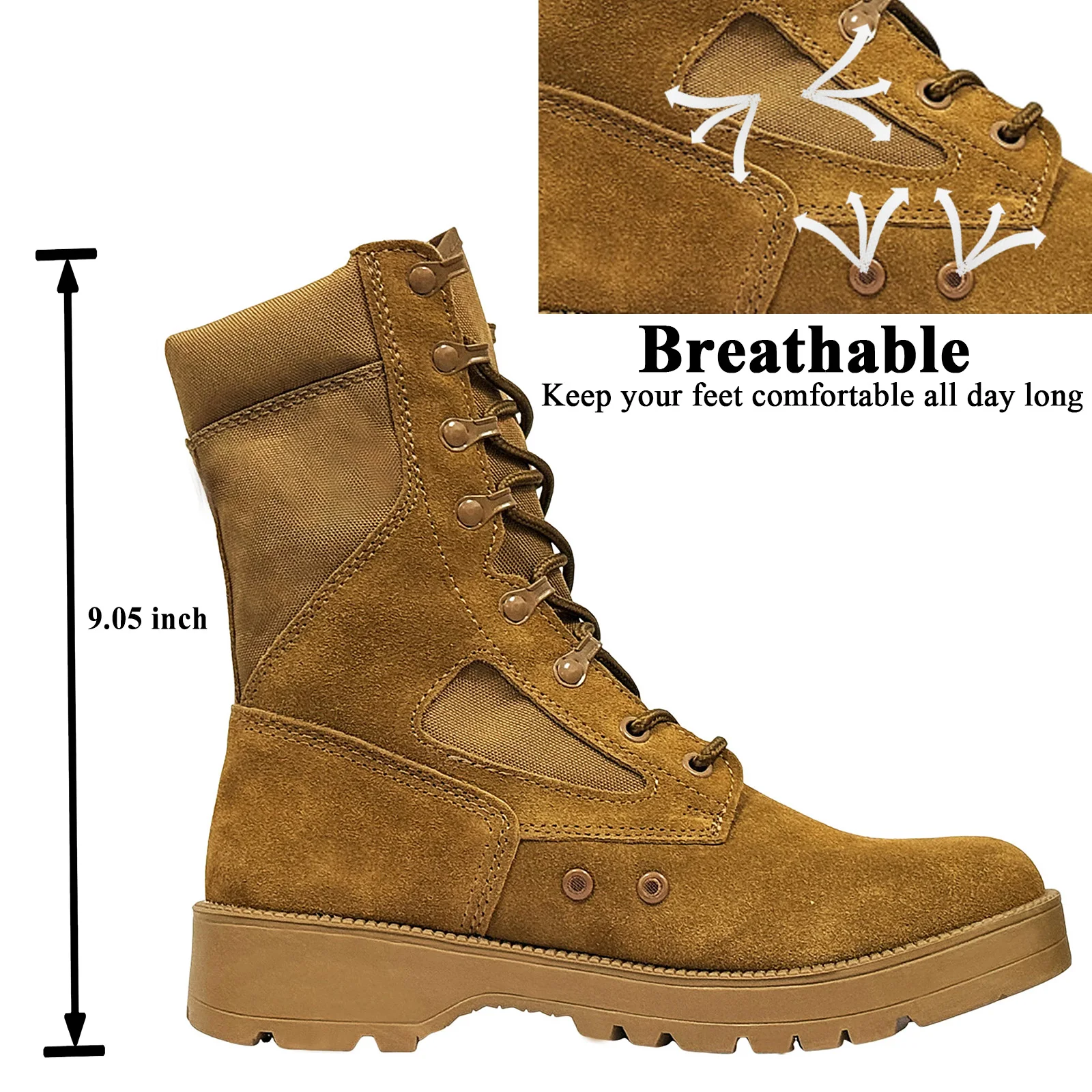 LAHORS Man Combat Tactical Boots Waterproof Outdoor Hiking Shoes Desert Army Boots Breathable Male Ankle