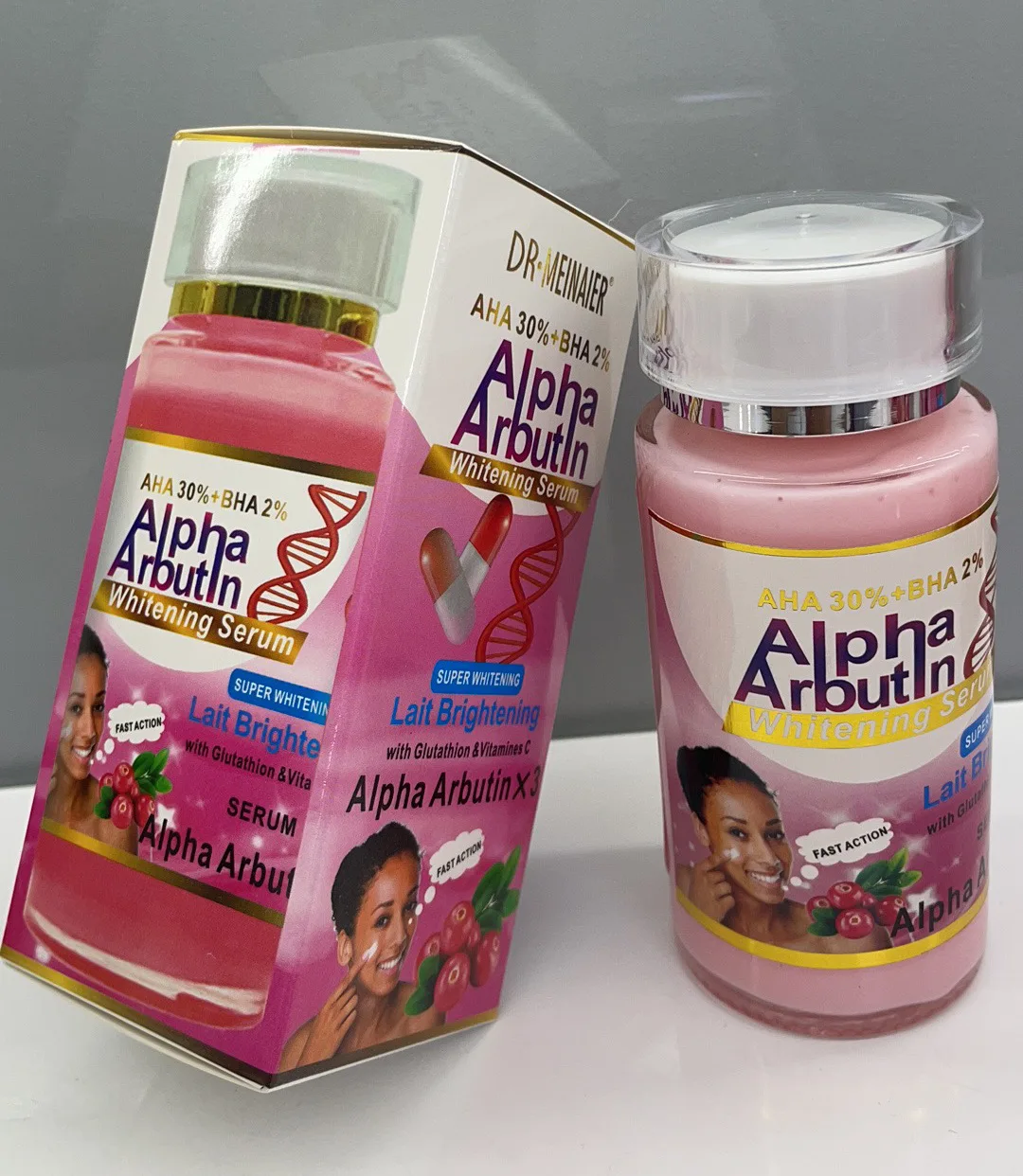 Sérum Alpha Arbutin AHA 30% + BHA 2% maintient le visage, lisse, éclaircissant, hydratant, améliore la matité, crème de soin de beauté pour la peau foncée – Image 2