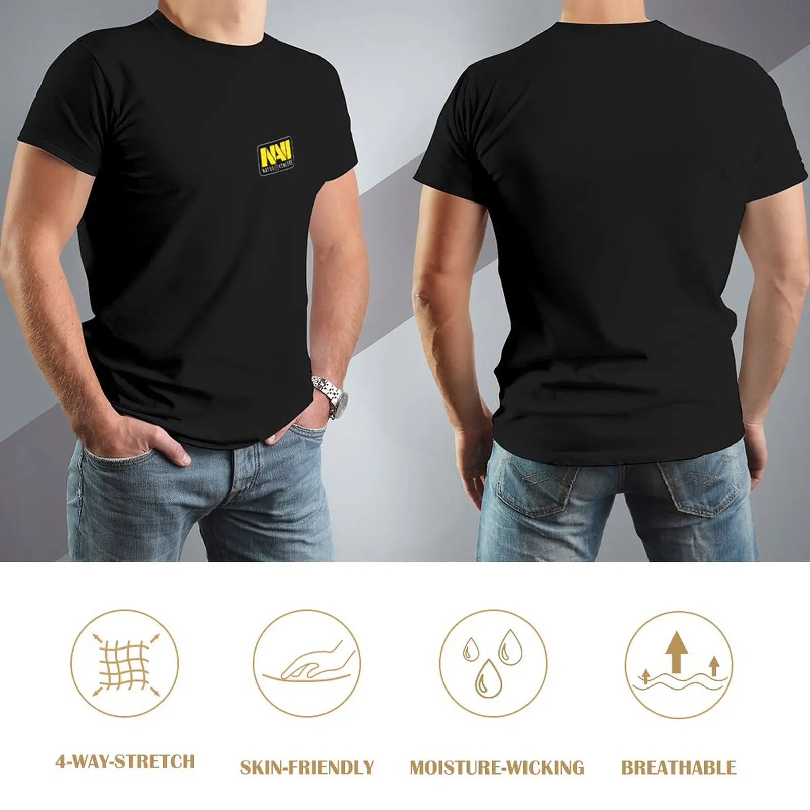 Фото Футболка Natus Vincere, короткая футболка, кавайная одежда, мужские футболки чемпиона №3