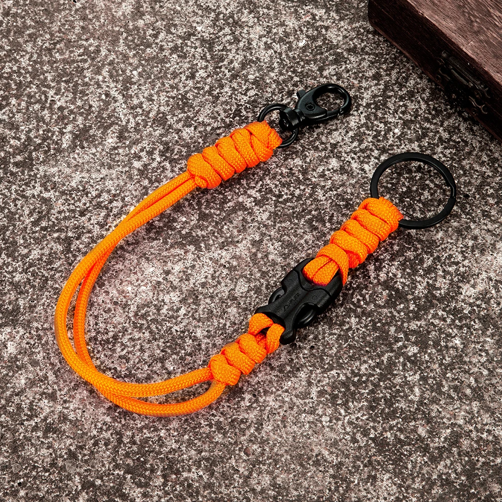 PATIKIL Paracord Schlüsselanhänger 55cm 1 Stück Geflochtenes Lanyard Mit Haken Clip Und Schlüssel Ring Für Draußen Aktivitäten Grün