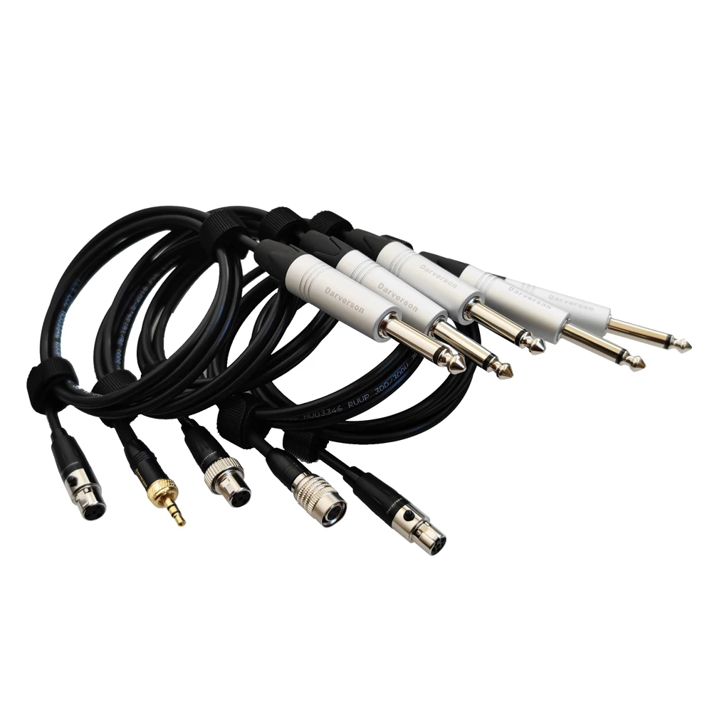 

4-pin mini xlr to 1/4 6.35mm guitar bass instrument cable for Shure akg Sennheiser transmitter wireless system replacement cord