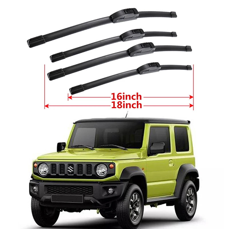 

Щетки стеклоочистителя переднего ветрового стекла для Suzuki Jimny JB64 JB74 2019-2023, 4 шт., аксессуары для внешнего двора