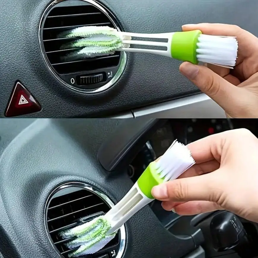 1 Pc Car Ventilation Grille Cleaning Brush - Soft-bristled brush for removing interior dust, automotive interior care supplies