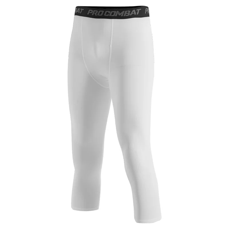 Compression Men's Tights Sports Basketball Running Leggings 3/4 Length Training Clothings Sportswear For Men Pant Gym Fitness