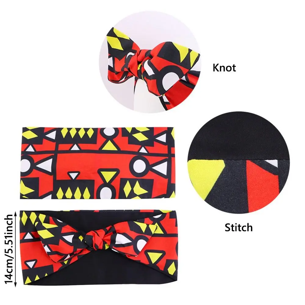 African Print Polyester Headband for Women Yoga Sports