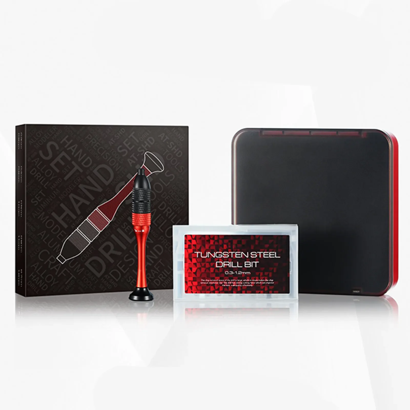 Aluminum Alloy Red Hand Drill Kit For Hobby DIY Model Crafting