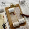 JIANWU 50mm*200cm Time Ode Series Vintage English Text Material Decor Washi Tape Creative DIY Journal Collage Stationery 4