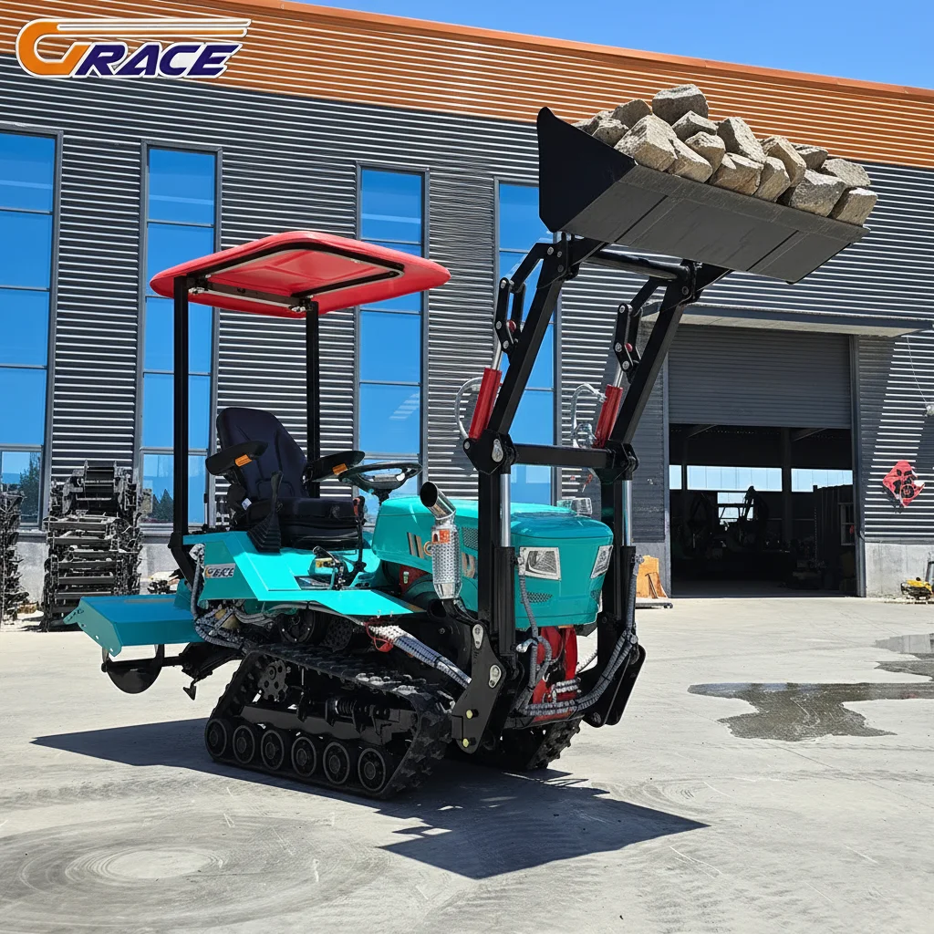 CE-Zertifizierter 35PS Raupenschlepper für Kleinbauernhof-Aufzucht - Lader Grabenfräse Bodenfräse Bagger Dozer