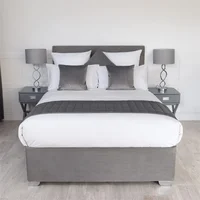 Excellente housse de base de lit de 19 pouces à bords extra profonds – Transforme une base de lit ou un divan d'apparence sobre en tissu de luxe en faux daim. 3