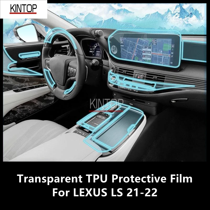 For LEXUS LS 21-22 Car Interior Center Console Transparent TPU Protective Film Anti-scratch Repair Film Accessories Refit car door center console media dashboard navigation tpu anti scratch protector film for lexus rx 2016 2019 car accessories