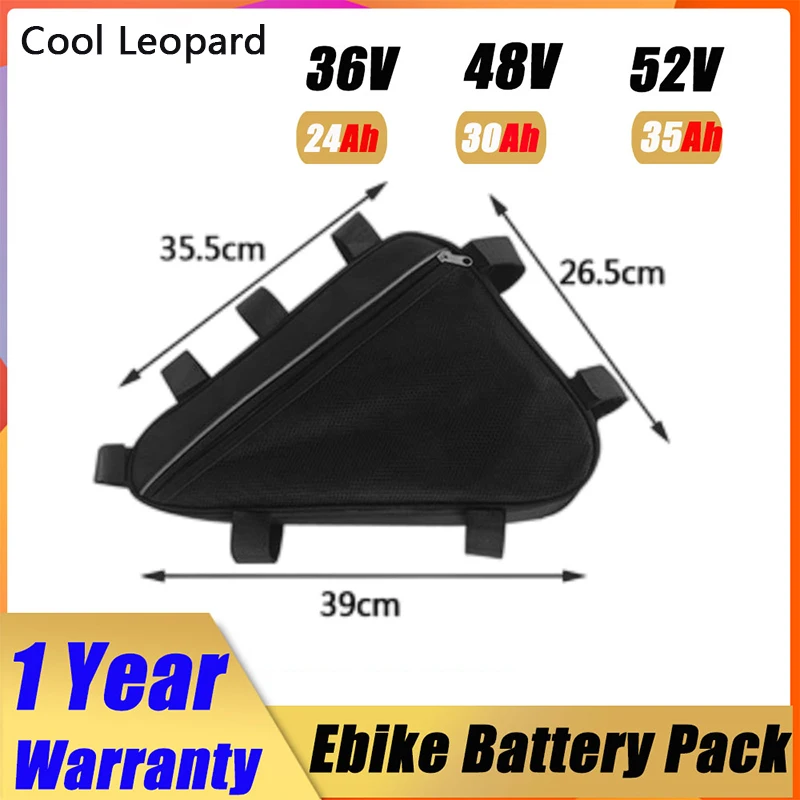 

New E-bike 18650 36V 48V 52V 60V 72V 35AH/40AH Lithium Battery Pack,for Electric Bicycle Triangle Li-ion Battery