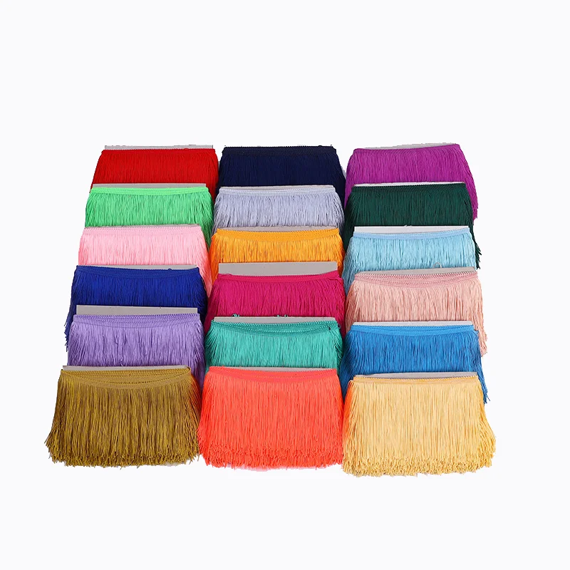 15cm 길이의 프린지 레이스 태슬 폴리에스터 트림 라틴 댄스 스커트 커튼 무대 의상 커튼 장식 DIY 바느질 액세서리