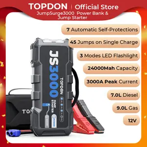  YABER Jump Starter with 10W Wireless Charger, 3500A 23800mAh  Portable Car Battery Jump Starter Battery Pack (All Gas/8.0L Diesel) 12V  Jump Box Car Battery Jumper with 4 LED Modes, Fast Charge