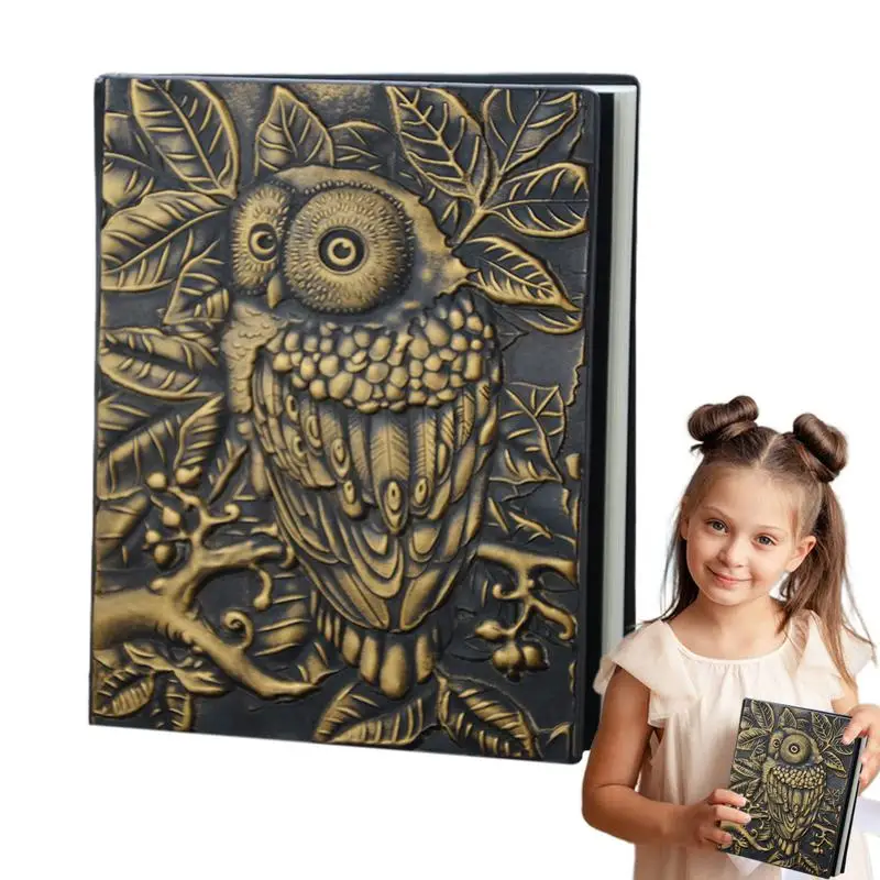

Owl Notebook Vintage Journal 3D Embossed Bird Retro Notebook Desk Accessories Unique Cute Owl Holiday Gift For Journaling Ideas
