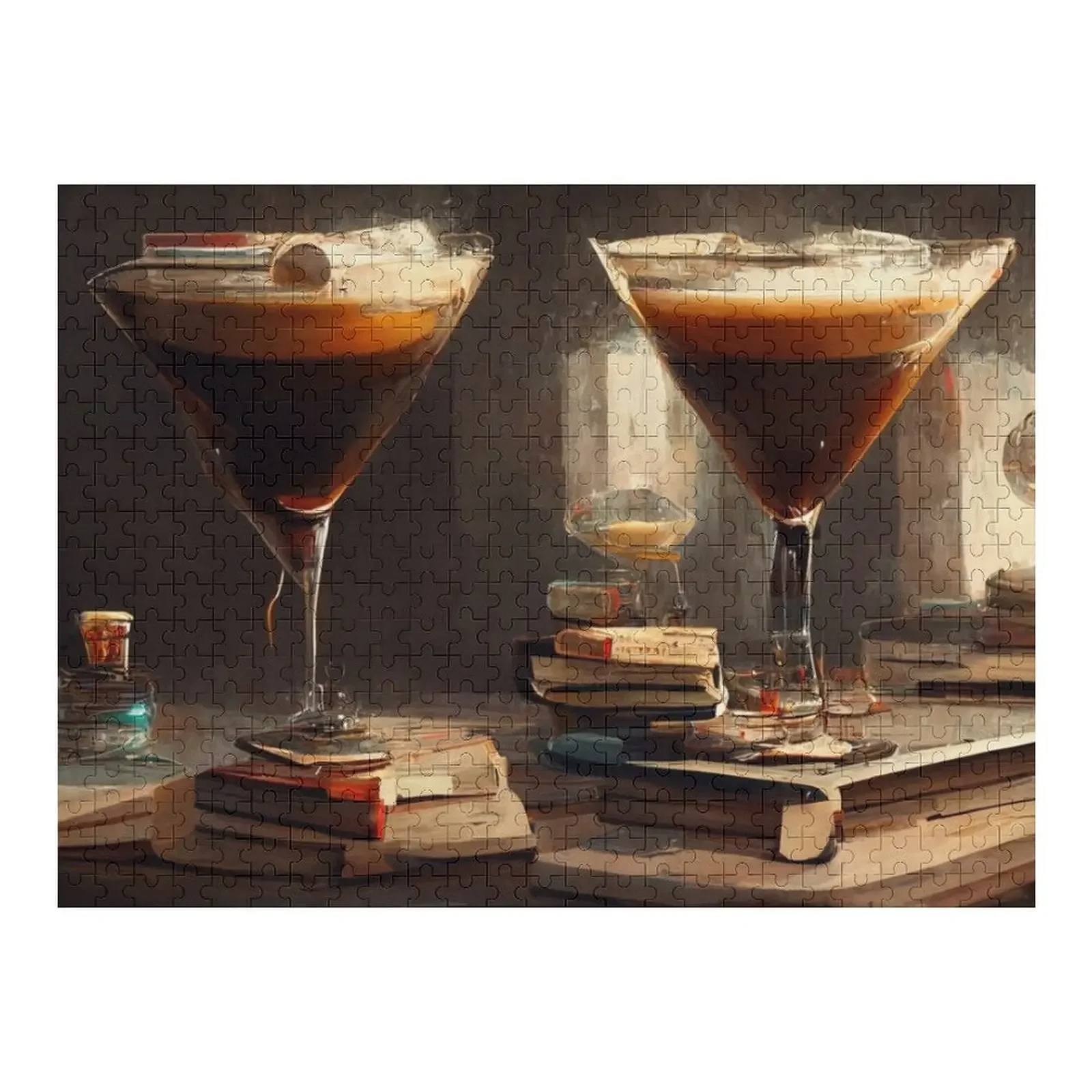 

Espresso Love Martini Cocktail Artwork Illustration Jigsaw Puzzle Custom Gifts Children Custom Wooden Name Puzzle