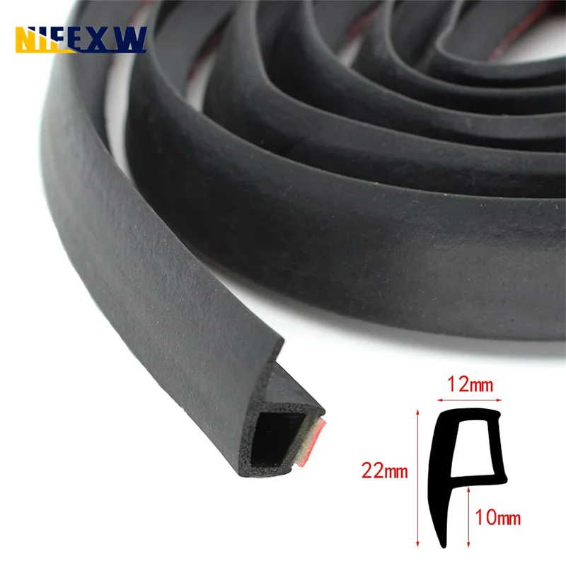 P Type Car Door Seal Strip Weatherstrip Antidust Rubber Door Seals