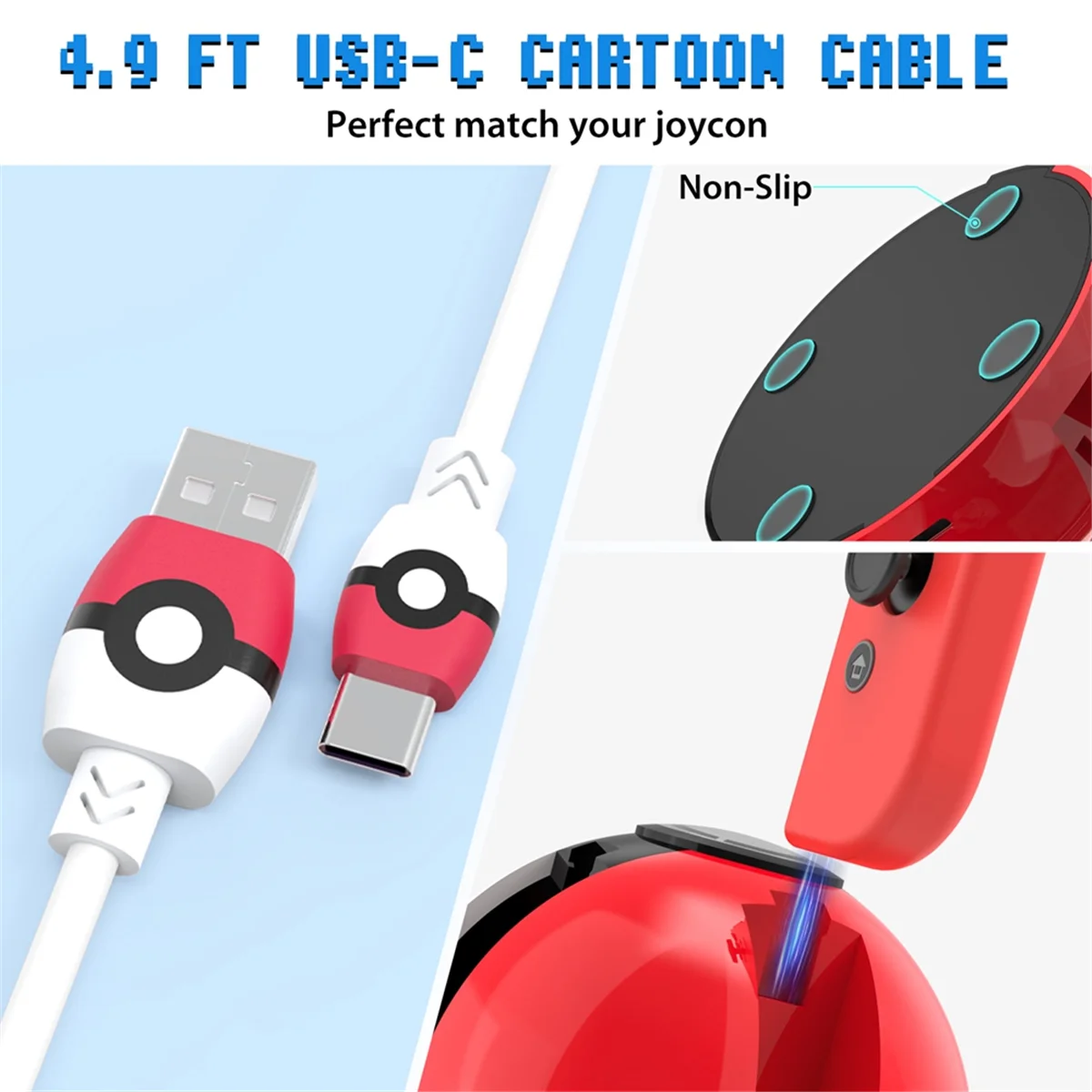 RISE For Switch Controller Charging Dock Base for Nintendo Switch Joyconand OLED Controller with USB-C Charging Cable