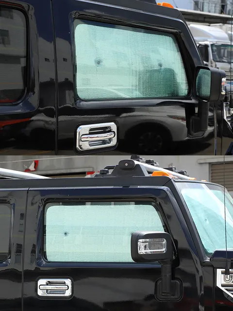 Für Hummer H2 H3 Aluminiumfolie Silber Auto Hohe Effizienz Brechung  Sonnenlicht Front Glas Sonnenschutz Sonnenschutz Pad Auto Zubehör