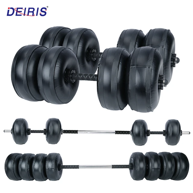 Juego de mancuernas rellenas de agua para viaje, peso ajustable de 30-35  KG, gimnasio, entrenador muscular de brazo, equipo de ejercicio al aire  libre en casa - AliExpress