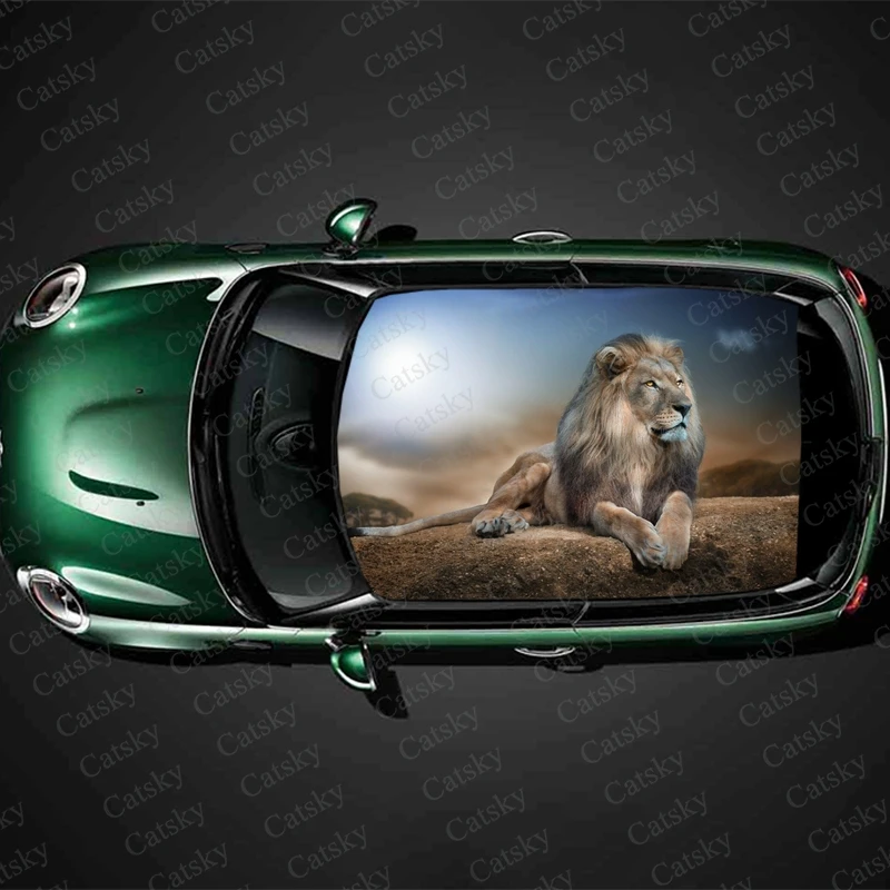 

Декоративная наклейка «Лев под луной»