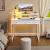 Small Computer Desk with Drawers, Office Desk with Monitor Stand for Small Spaces, Home Office desk 3