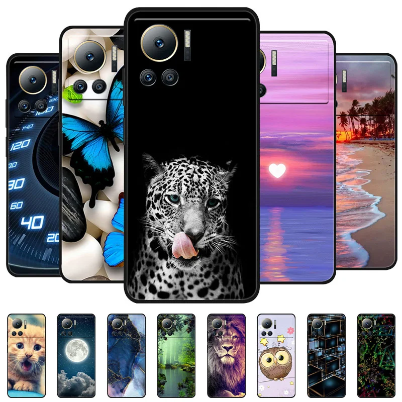 Per Infinix Note 12 Custodia Vip Cover X672 Silicone Soft Marble Black Bumper Funda Coque Per Infinix Note12 Vip Protective Capa