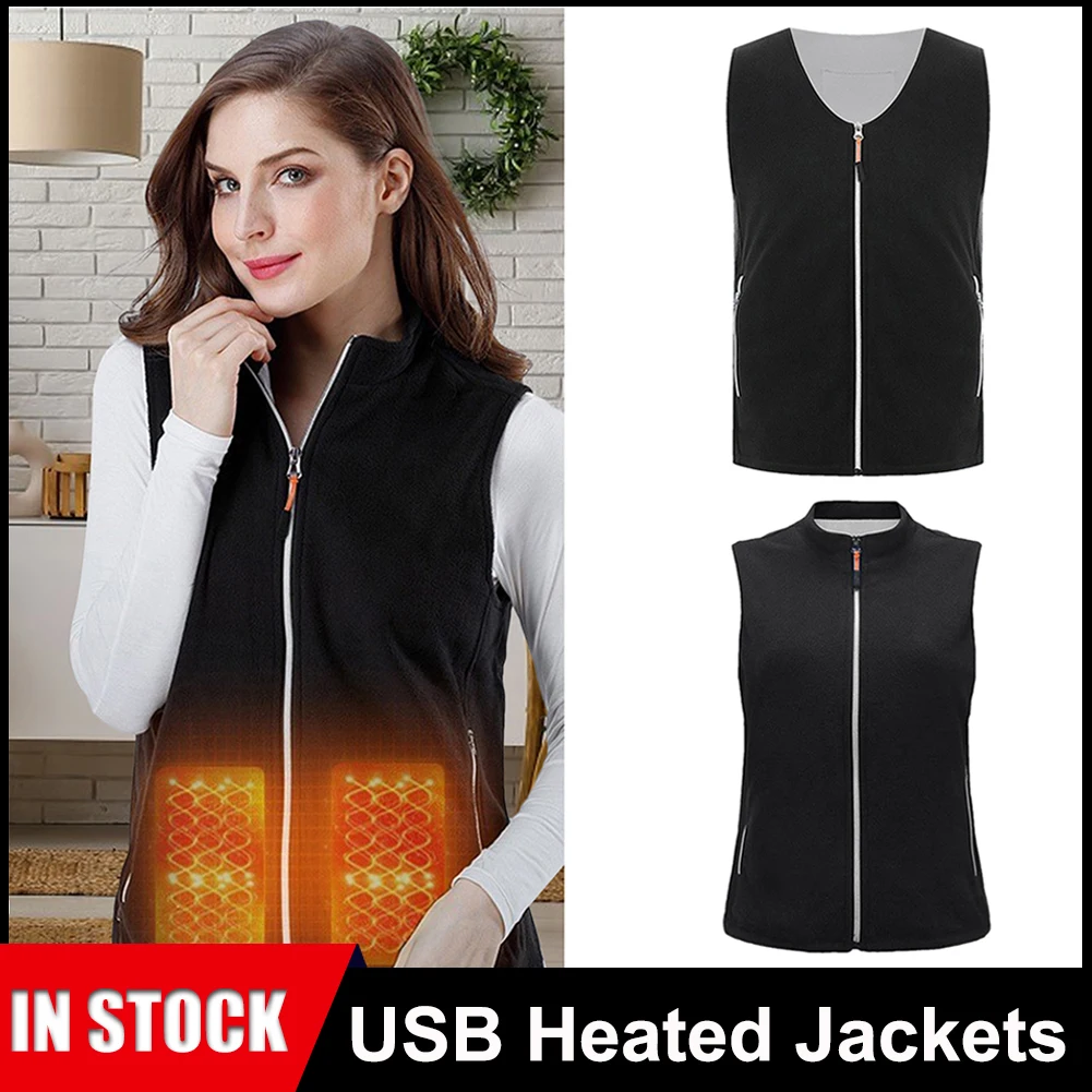 USB Rechargeable Heating Jacket for Men and Women 5 Zones Heated Vest Electric Heated Waistcoat Lightweight Jacket M-2XL heated jacket