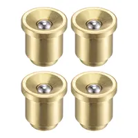 Uxcell 4Pcs Brass Push Button Flange Grease Oil Cup 8mm Ball Oiler for Lubrication System 1